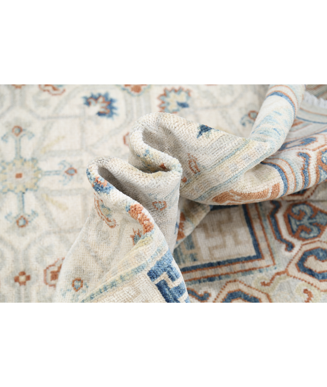 Khotan 9' 1" X 12' 7" Hand-Knotted Wool Rug 9' 1" X 12' 7" (277 X 384) / Grey / Blue