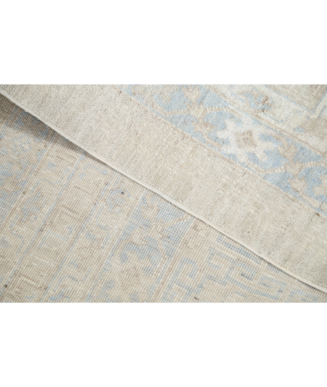 Hand Knotted Khotan Wool Rug 7' 10" X 10' 3" 7' 10" X 10' 3" (239 X 312) / Ivory / Brown