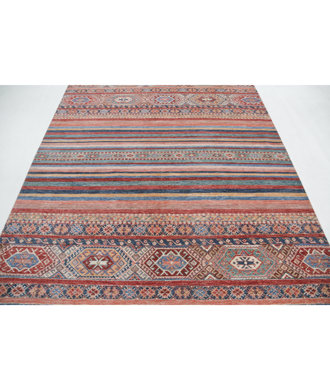 Hand Knotted Khurjeen Wool Rug 6' 8" X 9' 7" 6' 8" X 9' 7" (203 X 292) / Multi / Multi