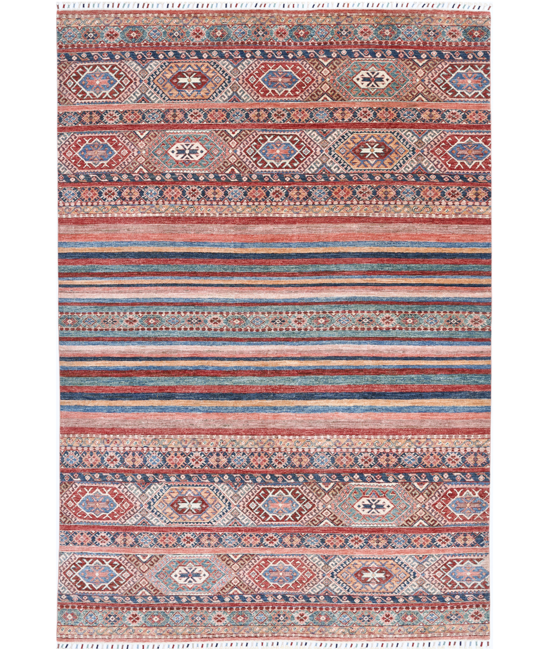 Hand Knotted Khurjeen Wool Rug 6' 8" X 9' 7" 6' 8" X 9' 7" (203 X 292) / Multi / Multi