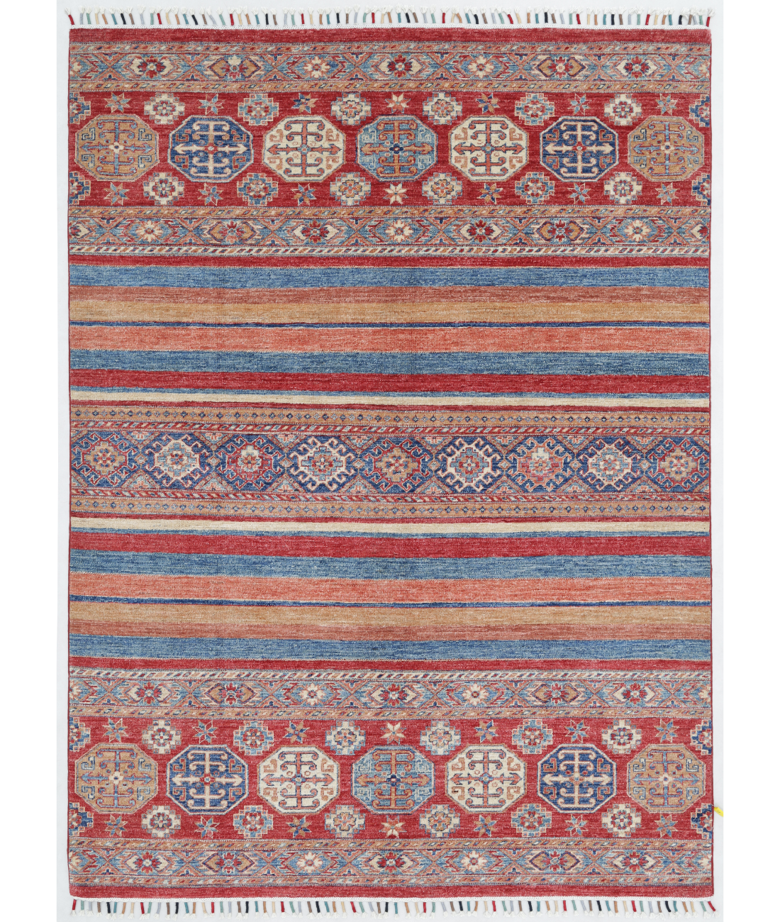 Hand Knotted Khurjeen Wool Rug 5' 9" X 7' 8" 5' 9" X 7' 8" (175 X 234) / Multi / Red