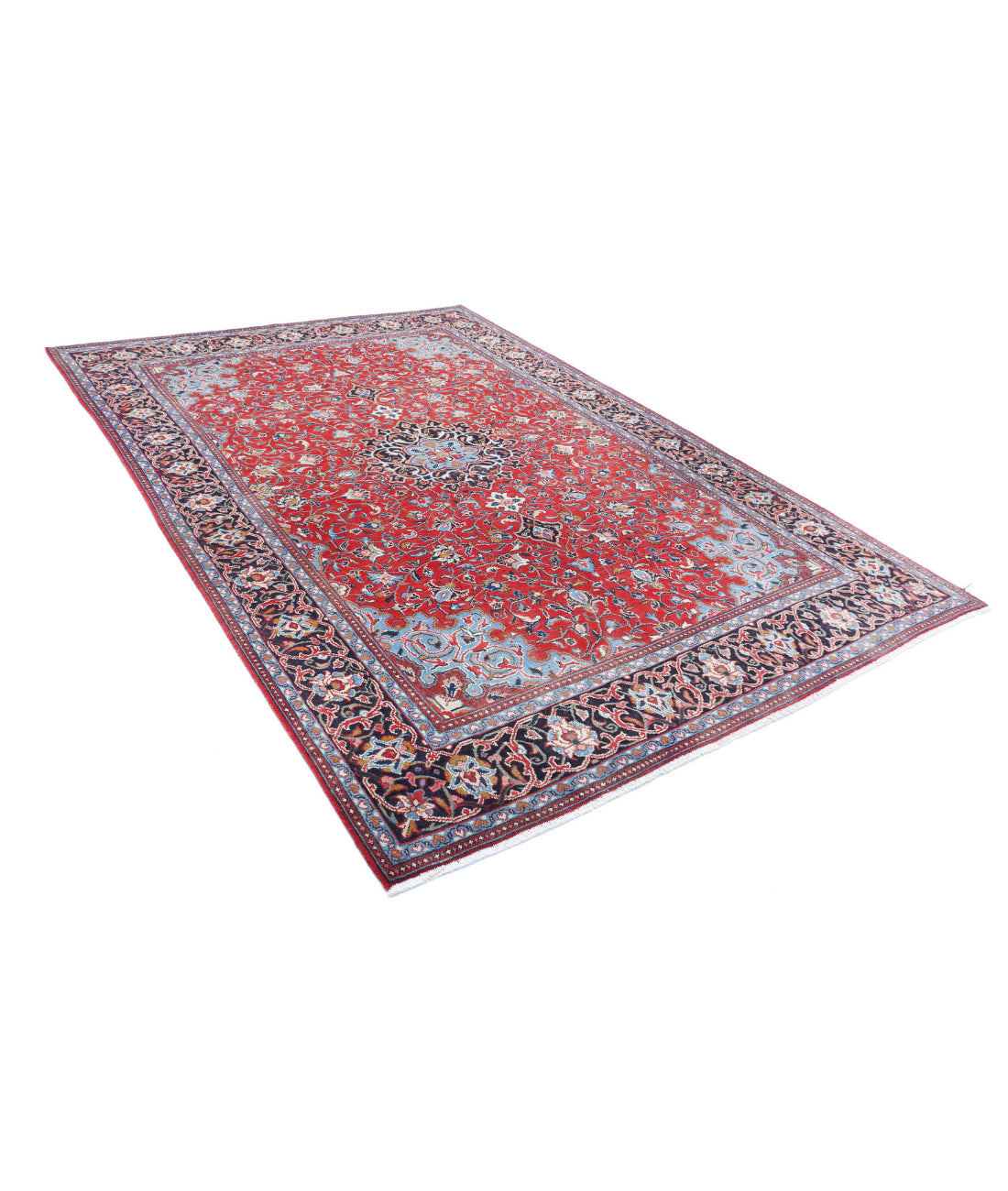 Mahal 7'1'' X 10'6'' Hand-Knotted Wool Rug 7'1'' x 10'6'' (213 X 315) / Red / Black