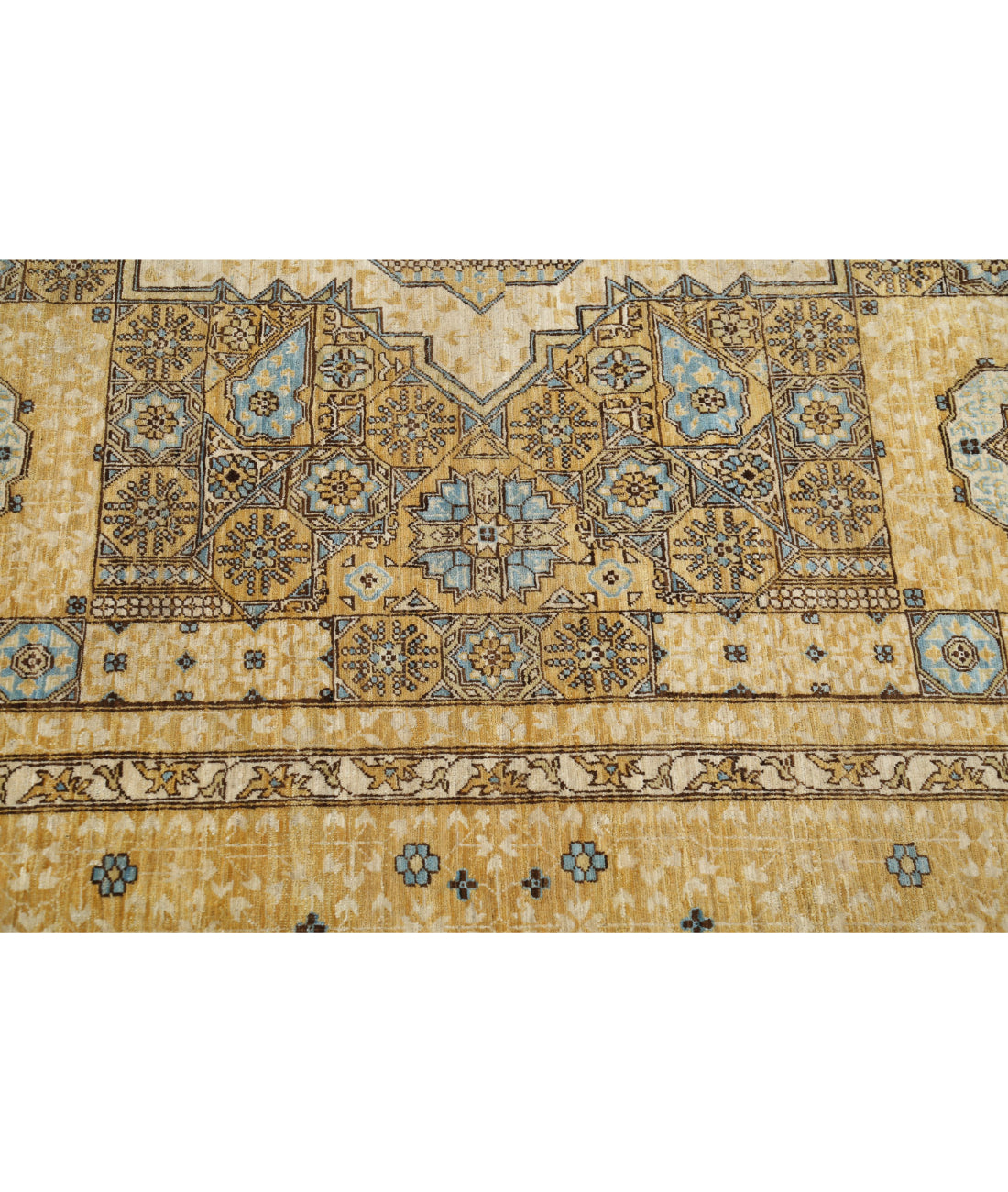 Mamluk 7'10'' X 10'10'' Hand-Knotted Wool Rug 7'10'' x 10'10'' (235 X 325) / Gold / Ivory