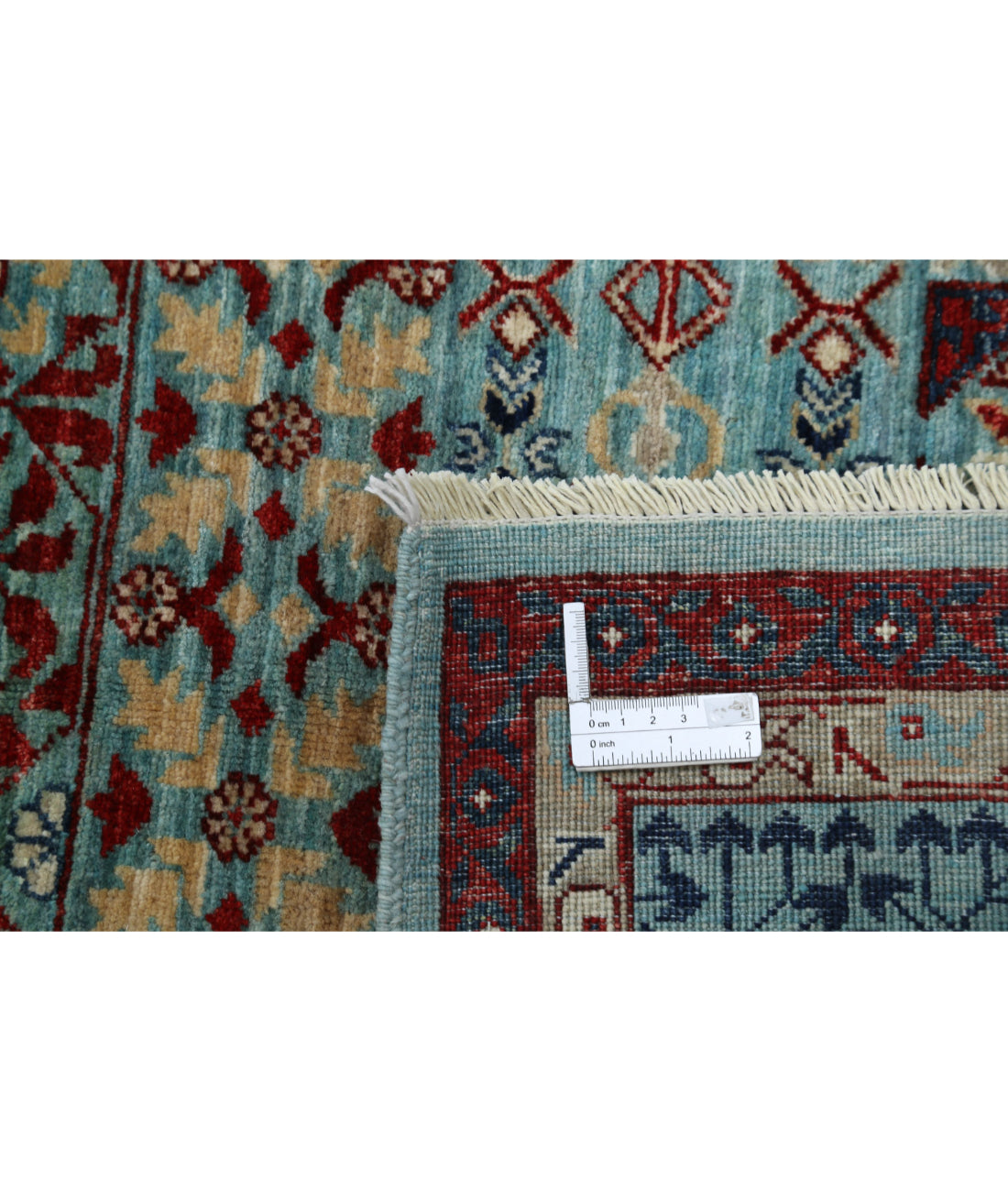 Mamluk 9'11'' X 14'1'' Hand-Knotted Wool Rug 9'11'' x 14'1'' (298 X 423) / Green / Blue