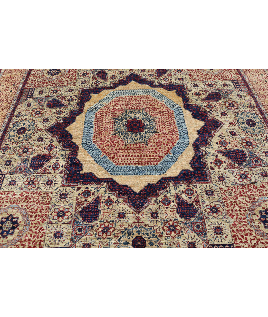 Mamluk 8'3'' X 10'3'' Hand-Knotted Wool Rug 8'3'' x 10'3'' (248 X 308) / Beige / Red