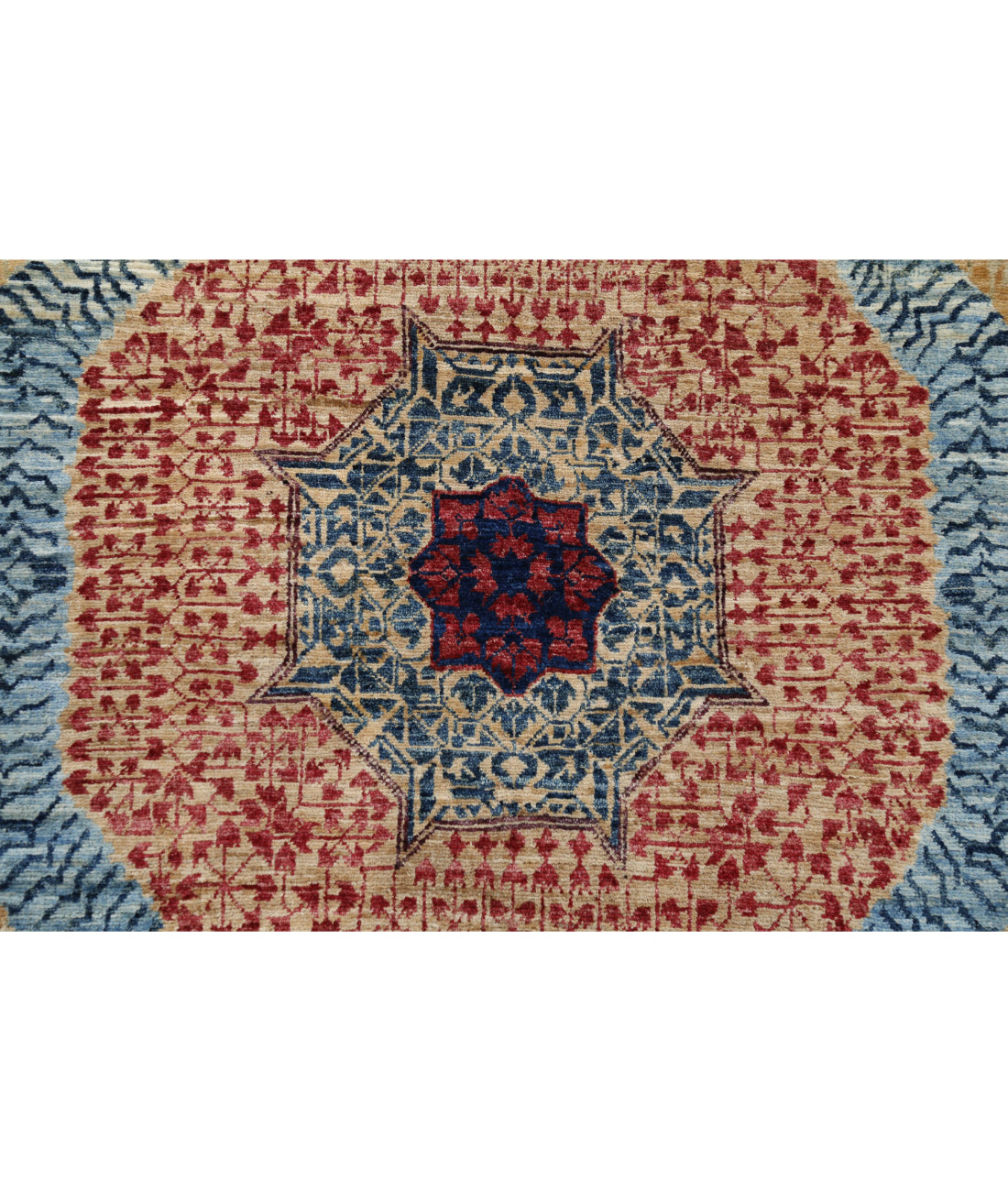 Mamluk 8'3'' X 10'3'' Hand-Knotted Wool Rug 8'3'' x 10'3'' (248 X 308) / Beige / Red