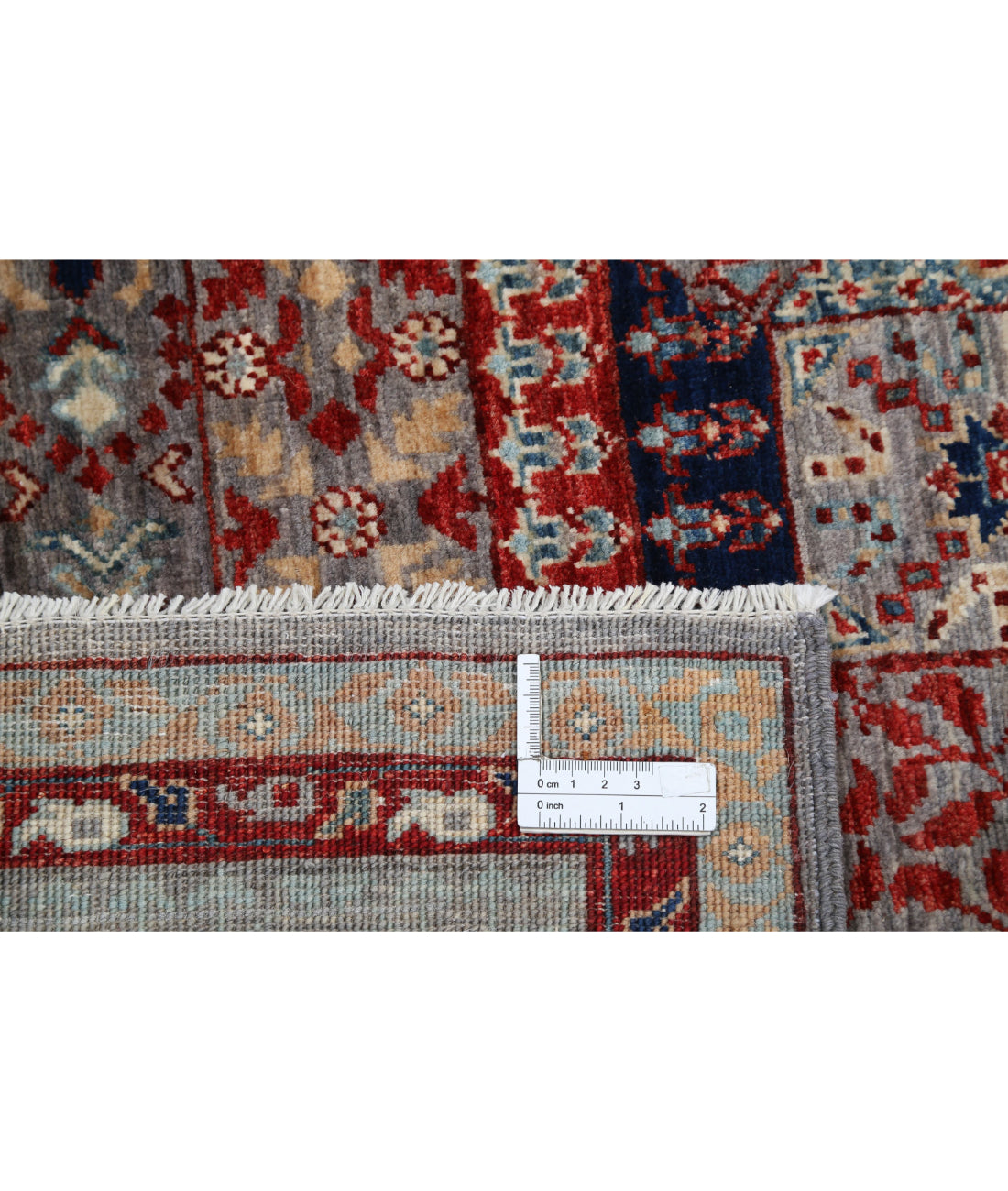 Mamluk 8'10'' X 11'10'' Hand-Knotted Wool Rug 8'10'' x 11'10'' (265 X 355) / Grey / Blue
