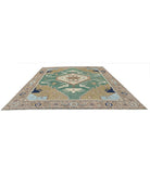 Heriz 11'10'' X 14'6'' Hand-Knotted Wool Rug 11'10'' x 14'6'' (355 X 435) / Green / Tan