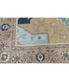 Heriz 11'10'' X 14'6'' Hand-Knotted Wool Rug 11'10'' x 14'6'' (355 X 435) / Green / Tan