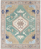 Heriz 11'10'' X 14'6'' Hand-Knotted Wool Rug 11'10'' x 14'6'' (355 X 435) / Green / Tan