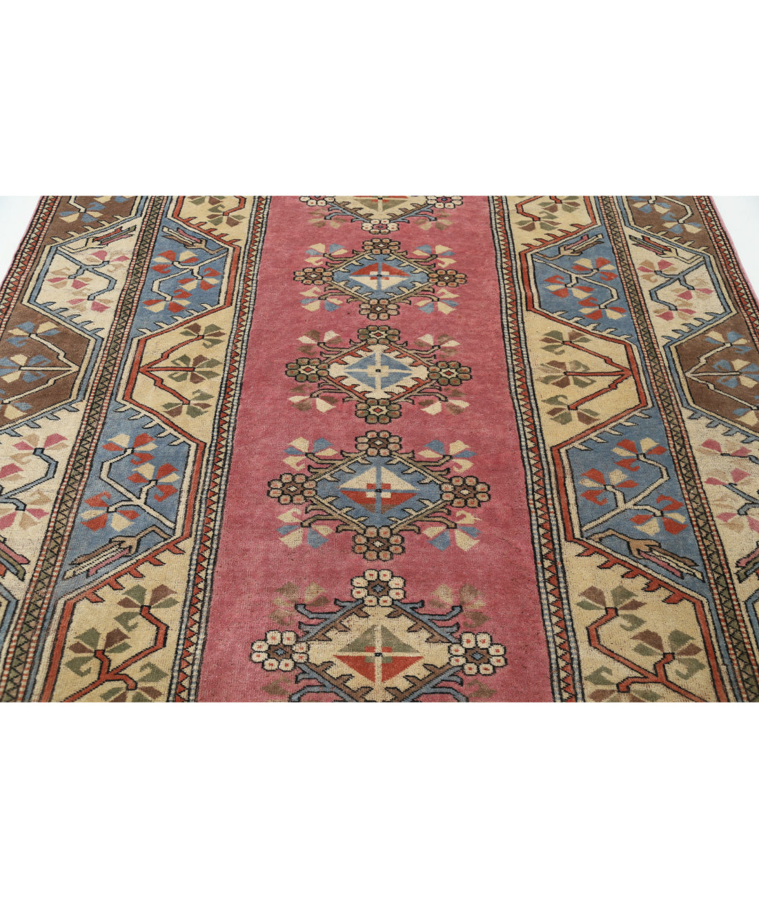 Vintage 6'9'' X 9'3'' Hand-Knotted Wool Rug 6'9'' x 9'3'' (203 X 278) / Pink / Ivory