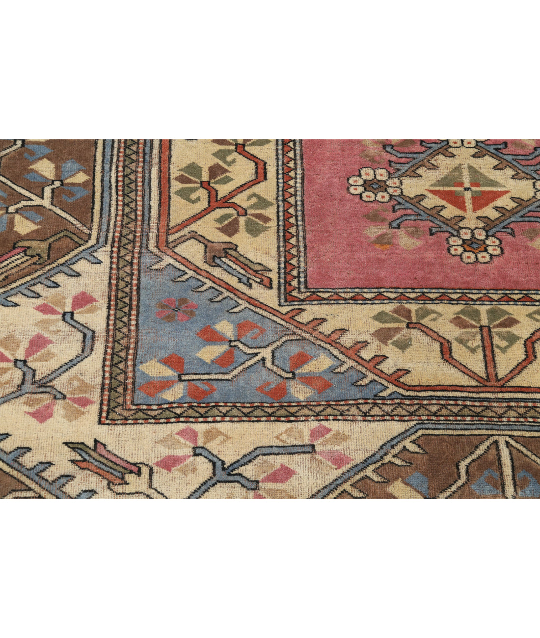 Vintage 6'9'' X 9'3'' Hand-Knotted Wool Rug 6'9'' x 9'3'' (203 X 278) / Pink / Ivory