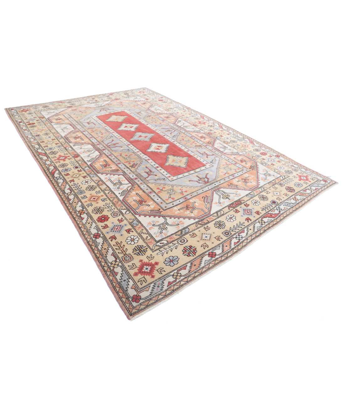 Vintage 8'4'' X 12'4'' Hand-Knotted Wool Rug 8'4'' x 12'4'' (250 X 370) / Multi / Gold