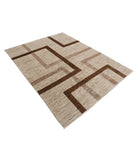 Modcar 5'7'' X 7'5'' Hand-Knotted Wool Rug 5'7'' x 7'5'' (168 X 223) / Brown / Brown