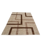 Modcar 5'7'' X 7'5'' Hand-Knotted Wool Rug 5'7'' x 7'5'' (168 X 223) / Brown / Brown
