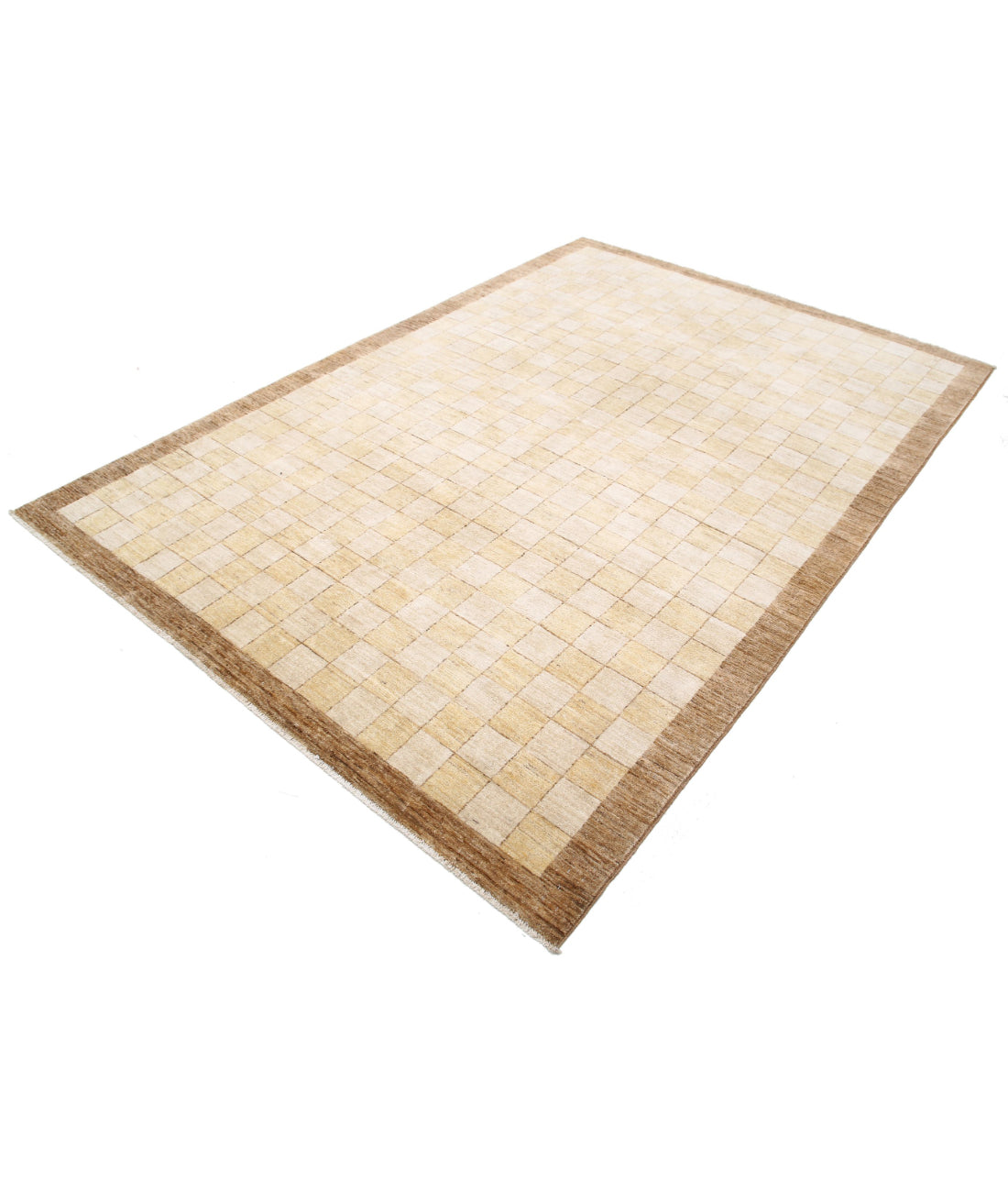 Modcar 5'11'' X 8'7'' Hand-Knotted Wool Rug 5'11'' x 8'7'' (178 X 258) / Beige / N/A