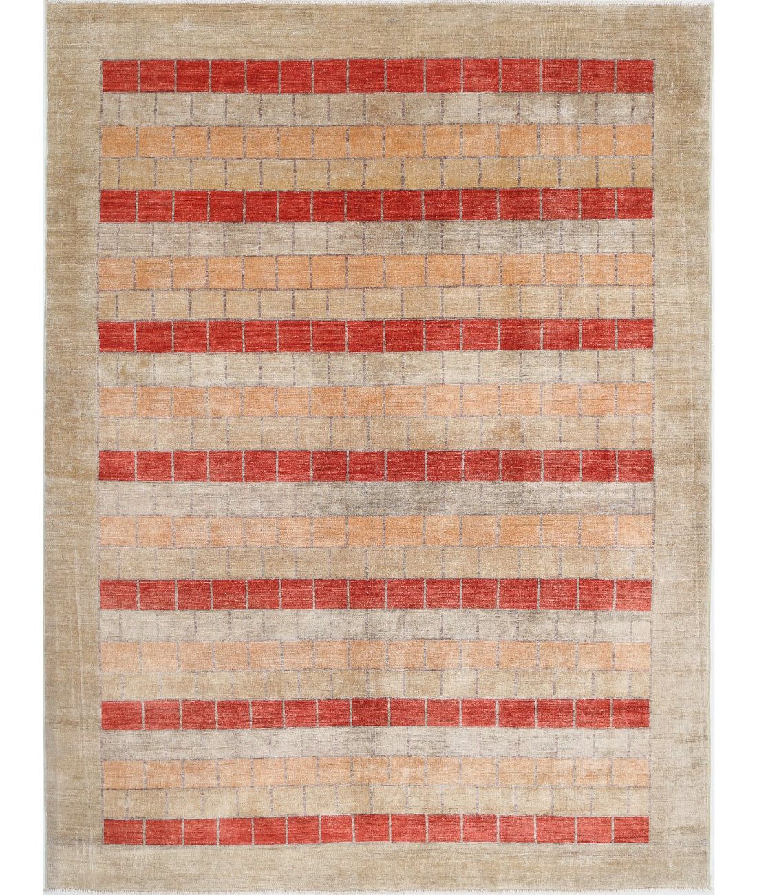 Modcar 6'0'' X 7'11'' Hand-Knotted Wool Rug 6'0'' x 7'11'' (180 X 238) / Multi / N/A