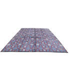 Moroccan 10'7'' X 13'9'' Hand-Knotted Wool Rug 10'7'' x 13'9'' (318 X 413) / Blue / Ivory