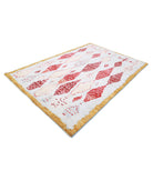 Moroccan 6'2'' X 9'1'' Hand-Knotted Wool Rug 6'2'' x 9'1'' (185 X 273) / Blue / Taupe