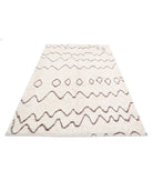 Moroccan 4'10'' X 7'7'' Hand-Knotted Wool Rug 4'10'' x 7'7'' (145 X 228) / Ivory / Taupe