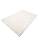 Moroccan 6'0'' X 9'0'' Hand-Knotted Wool Rug 6'0'' x 9'0'' (180 X 270) / Ivory / Taupe