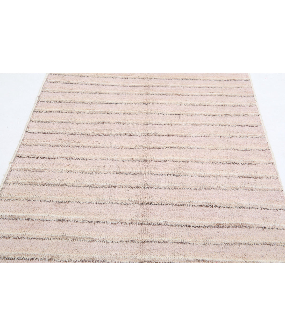 Moroccan 4'2'' X 6'0'' Hand-Knotted Wool Rug 4'2'' x 6'0'' (125 X 180) / Taupe / Brown