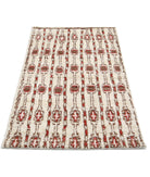 Moroccan 3'0'' X 4'2'' Hand-Knotted Wool Rug 3'0'' x 4'2'' (90 X 125) / Rust / Grey