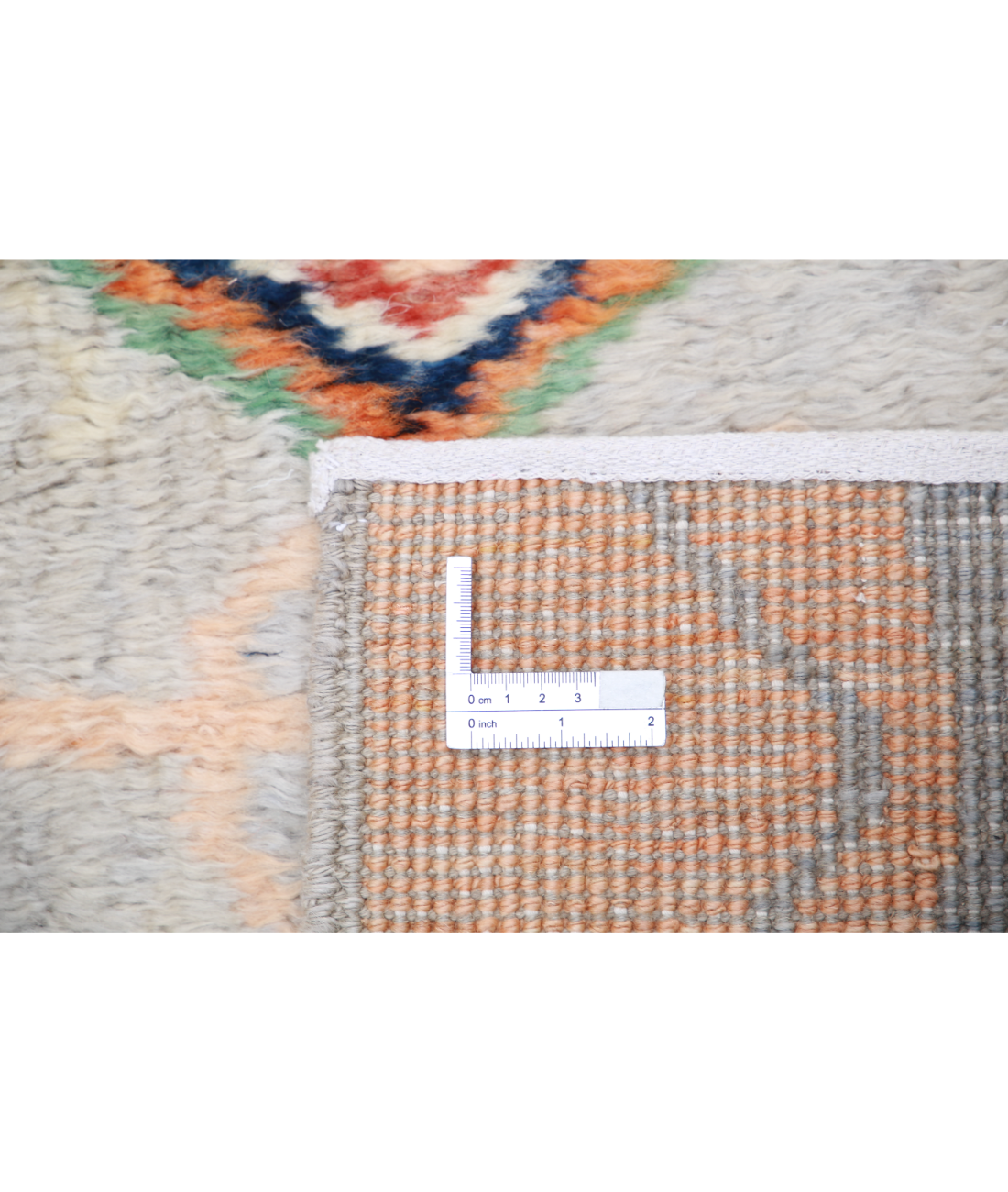 Moroccan 4'2'' X 5'9'' Hand-Knotted Wool Rug 4'2'' x 5'9'' (125 X 173) / Blue / Brown