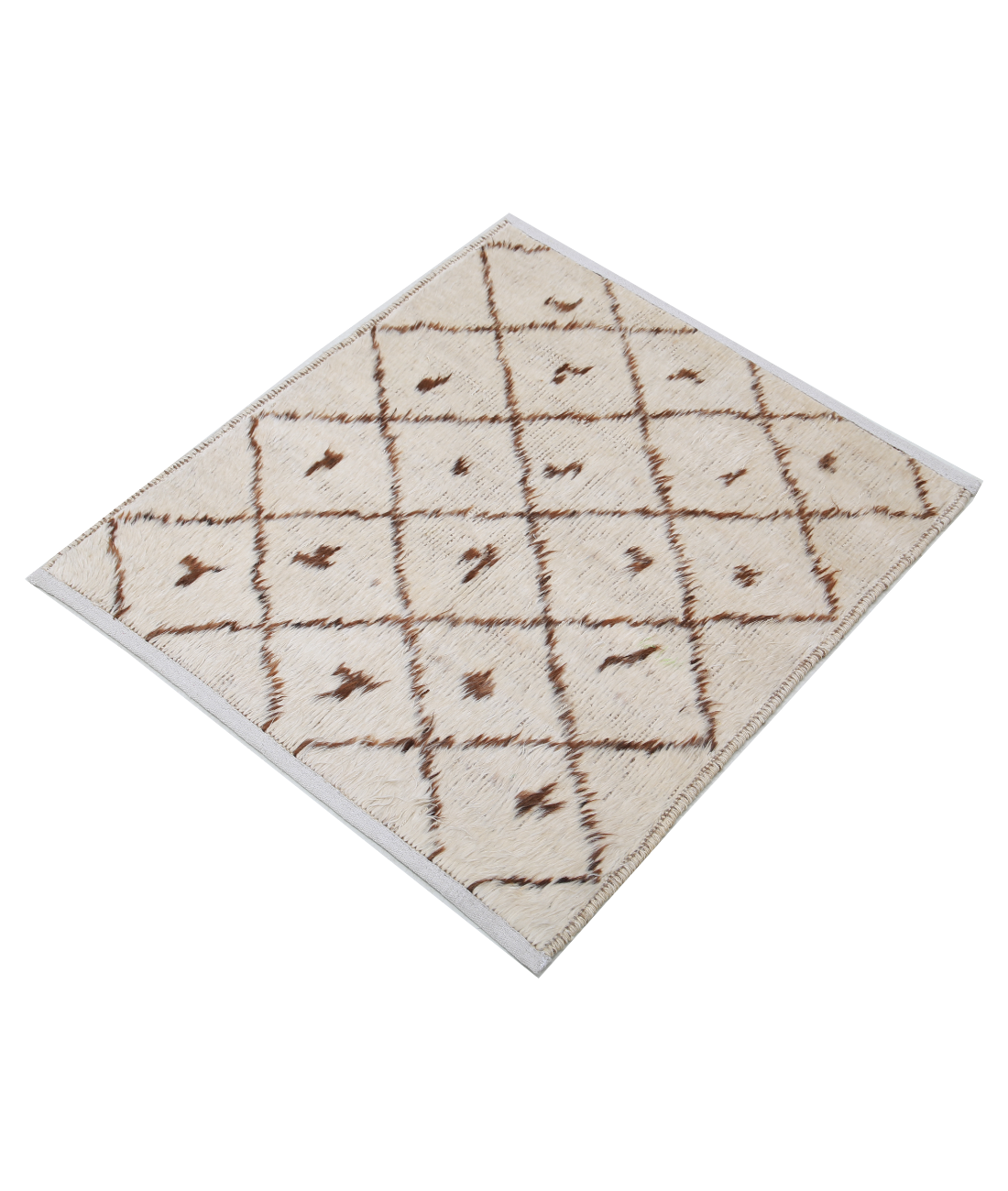 Moroccan 2'7'' X 2'10'' Hand-Knotted Wool Rug 2'7'' x 2'10'' (78 X 85) / Ivory / Taupe