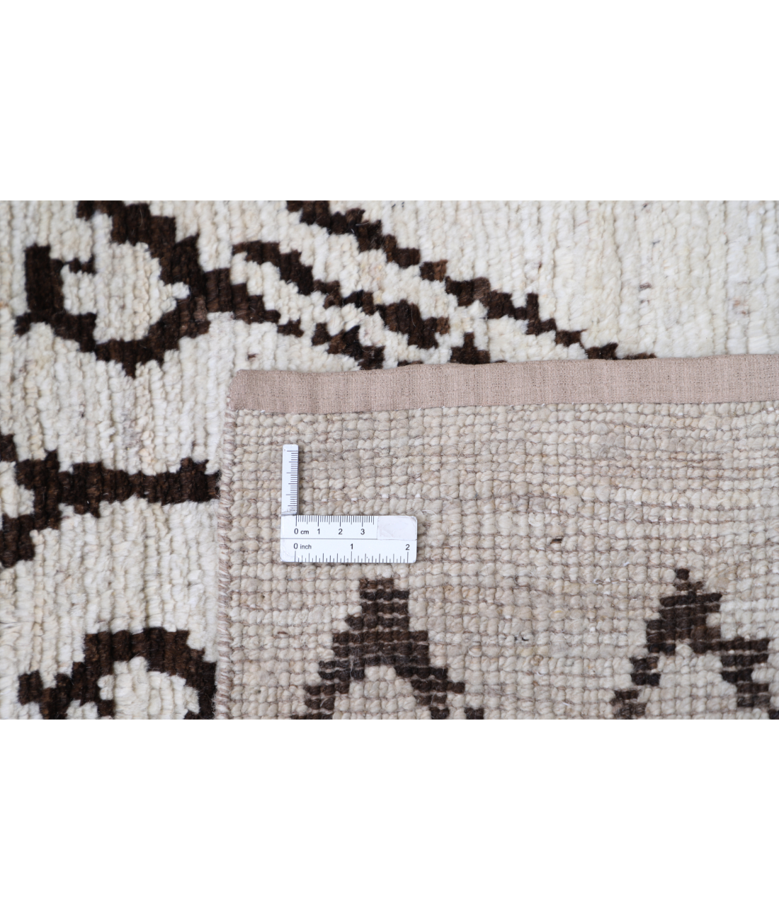 Hand Knotted Moroccan Wool Rug 2' 11" X 9' 9" 2' 11" X 9' 9" (89 X 297) / Ivory / Ivory