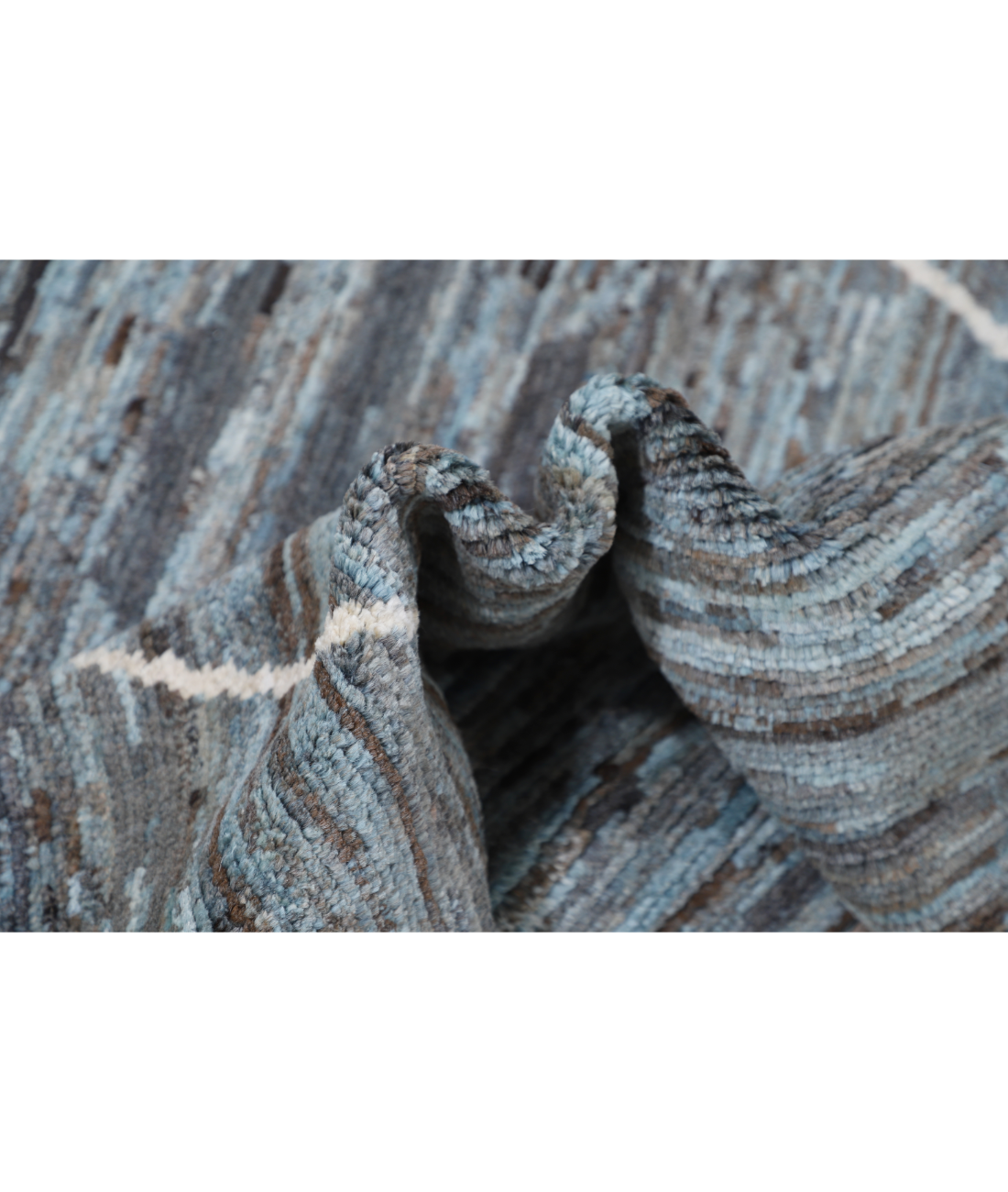 Hand Knotted Moroccan Wool Rug 5' 11" X 8' 9" 5' 11" X 8' 9" (180 X 267) / Grey / Grey