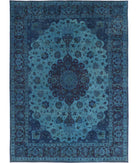 Overdye 9'8'' X 13'3'' Hand-Knotted Wool Rug 9'8'' x 13'3'' (290 X 398) / Blue / Purple