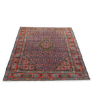 Moud 3'9'' X 5'1'' Hand-Knotted Wool Rug 3'9'' x 5'1'' (113 X 153) / Blue / Rust