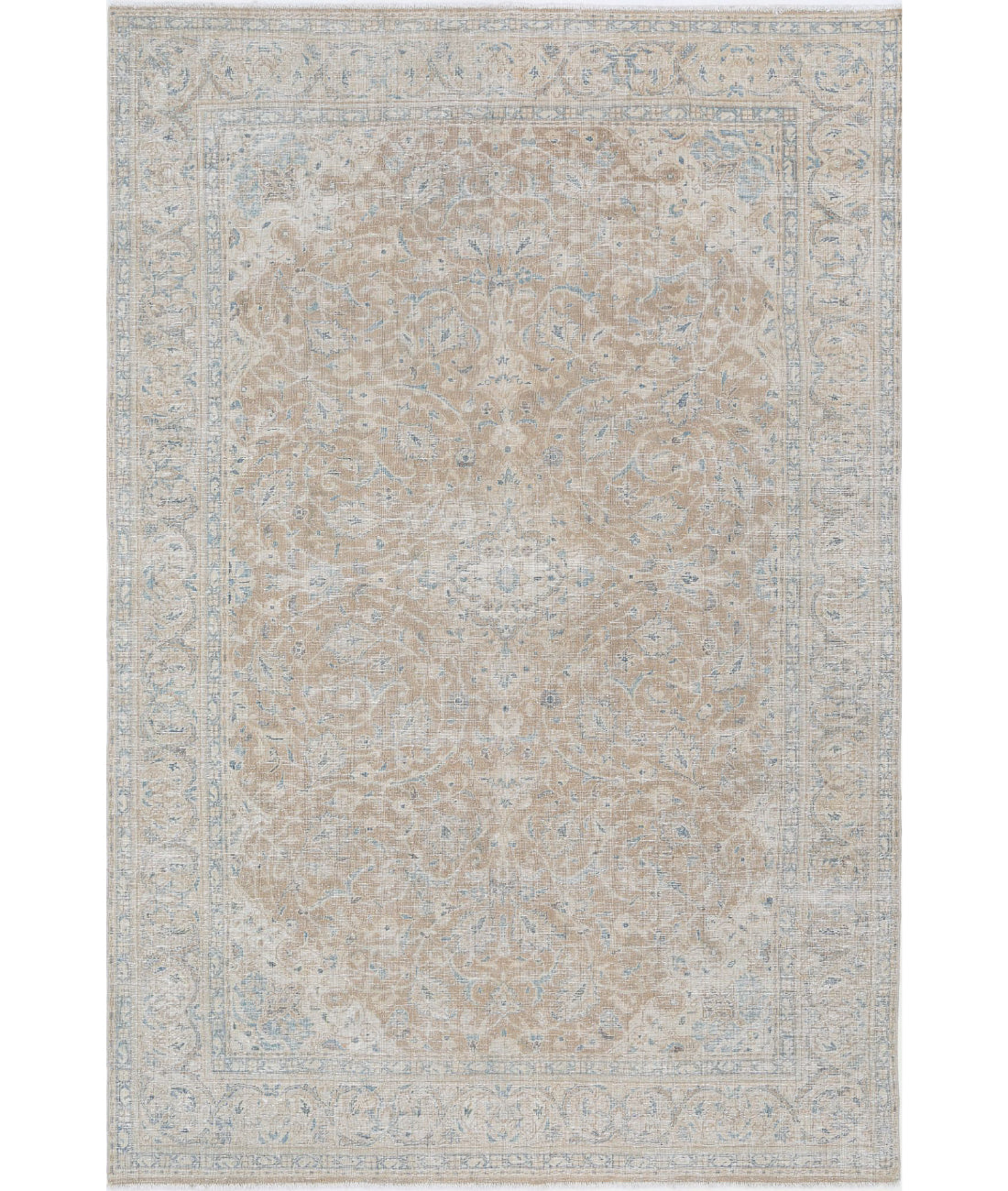 Nain 6'7'' X 10'1'' Hand-Knotted Wool Rug 6'7'' x 10'1'' (198 X 303) / Taupe / Ivory