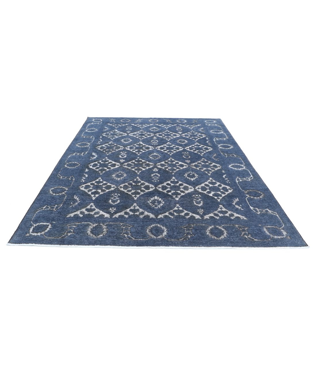 Onyx 7'8'' X 9'7'' Hand-Knotted Wool Rug 7'8'' x 9'7'' (230 X 288) / Grey / Grey