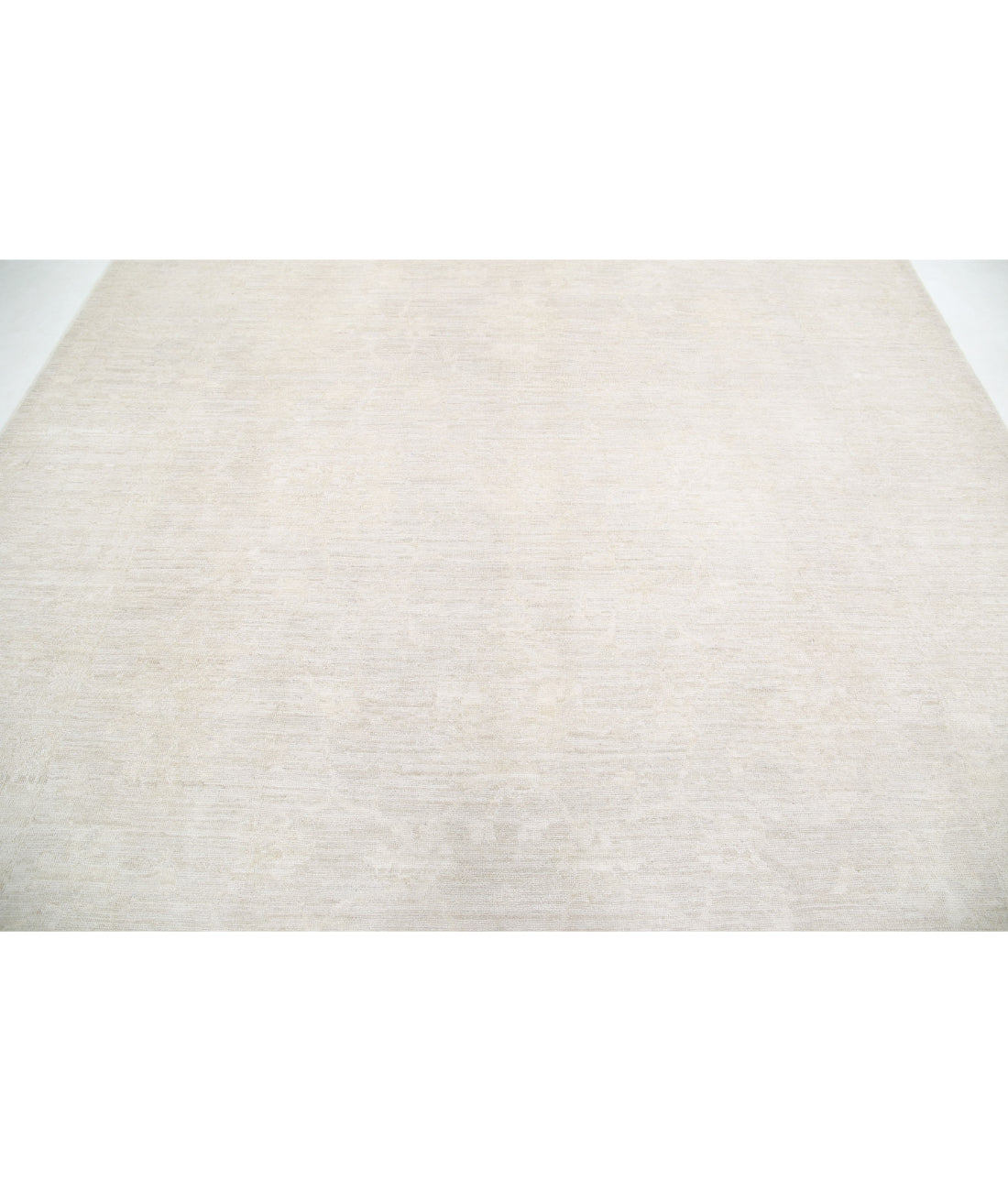Oushak 9'2'' X 11'10'' Hand-Knotted Wool Rug 9'2'' x 11'10'' (275 X 355) / Ivory / Grey