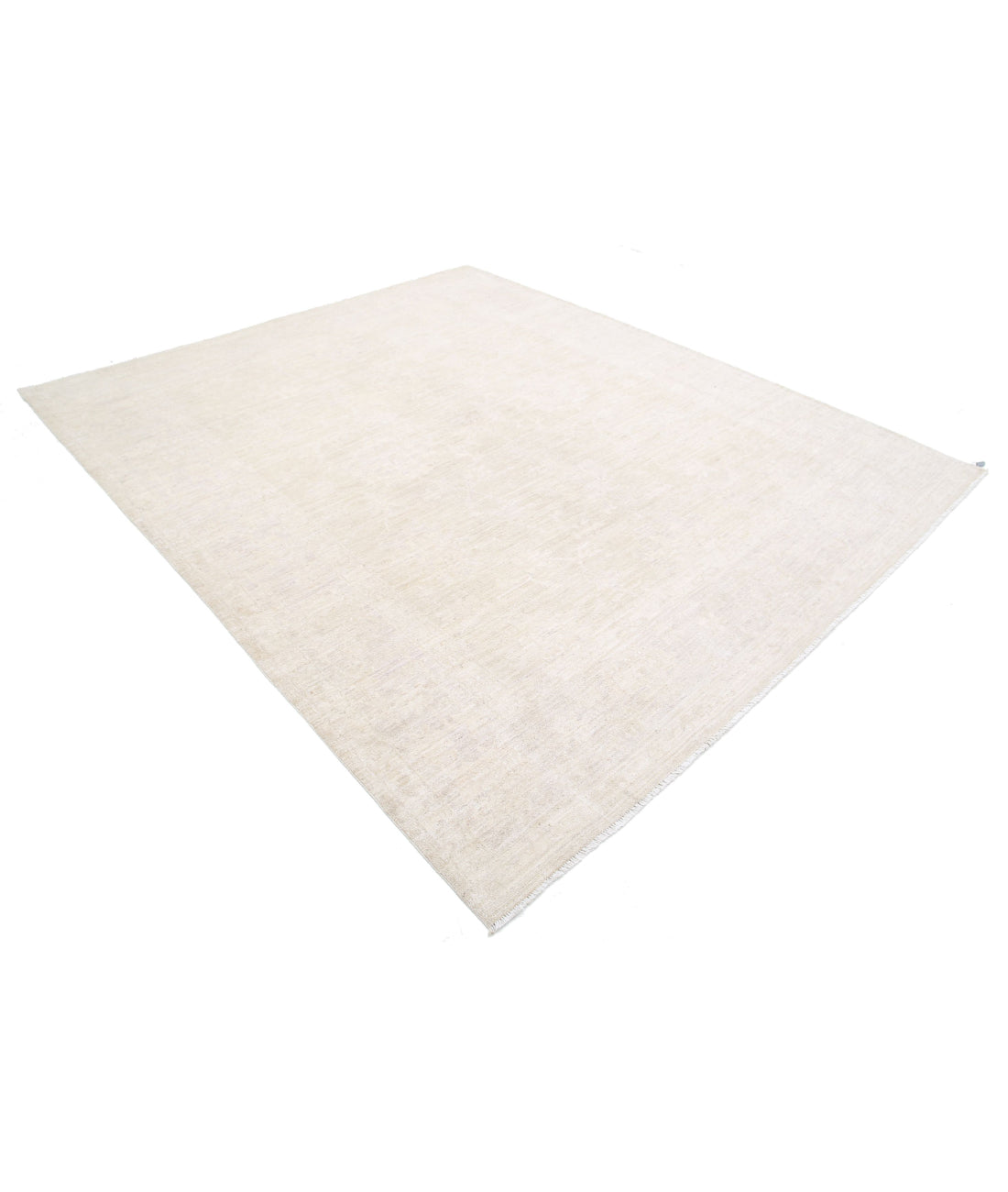Oushak 8'0'' X 9'6'' Hand-Knotted Wool Rug 8'0'' x 9'6'' (240 X 285) / Ivory / Taupe