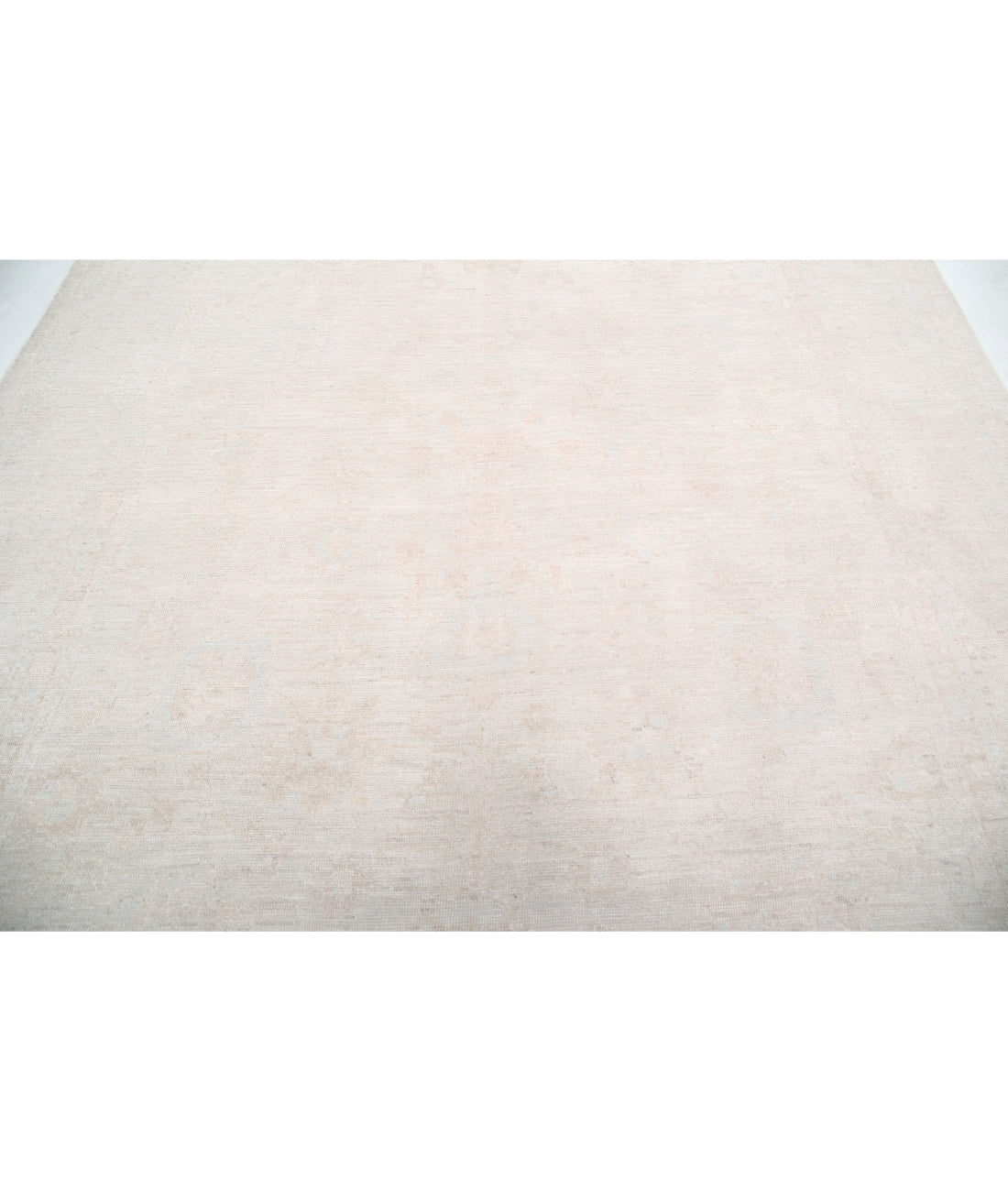 Oushak 9'2'' X 11'5'' Hand-Knotted Wool Rug 9'2'' x 11'5'' (275 X 343) / Ivory / Taupe