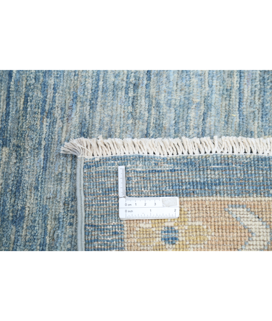Oushak 8'11'' X 11'9'' Hand-Knotted Wool Rug 8'11'' x 11'9'' (268 X 353) / Blue / Grey