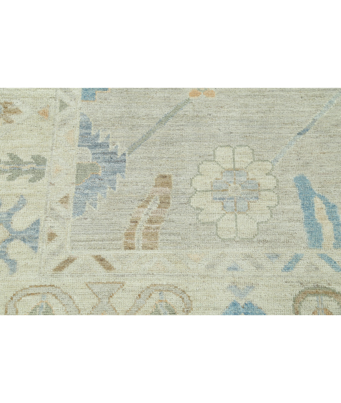 Oushak 9'2'' X 11'11'' Hand-Knotted Wool Rug 9'2'' x 11'11'' (275 X 358) / Grey / Ivory