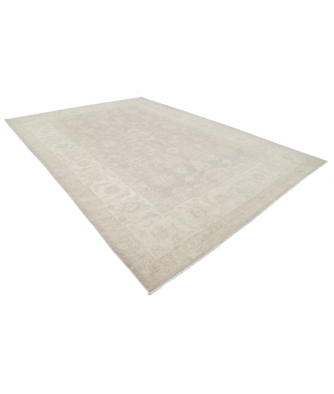 Oushak 9'11'' X 14'2'' Hand-Knotted Wool Rug 9'11'' x 14'2'' (298 X 425) / Grey / Ivory