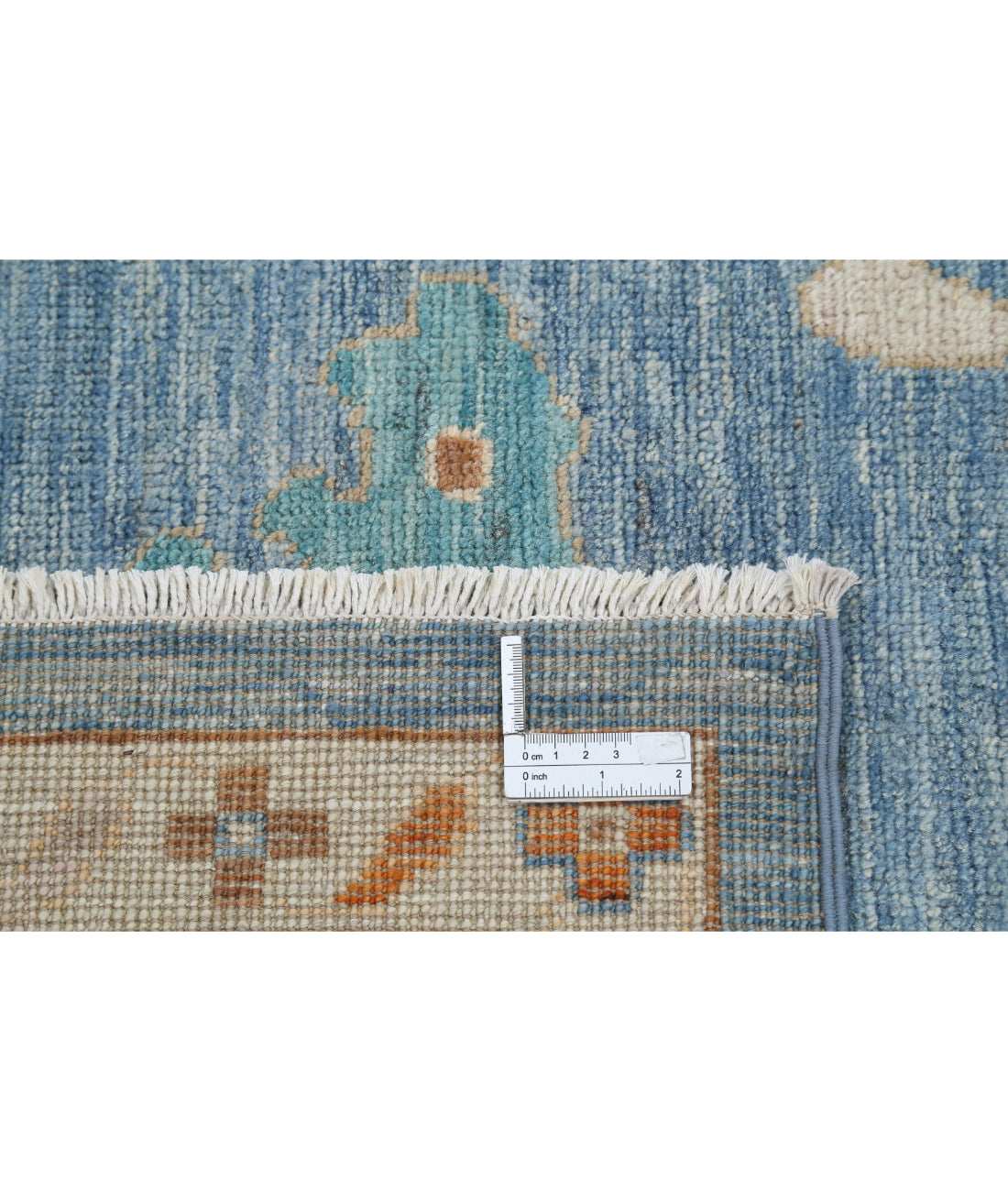 Oushak 8'3'' X 9'11'' Hand-Knotted Wool Rug 8'3'' x 9'11'' (248 X 298) / Blue / Grey