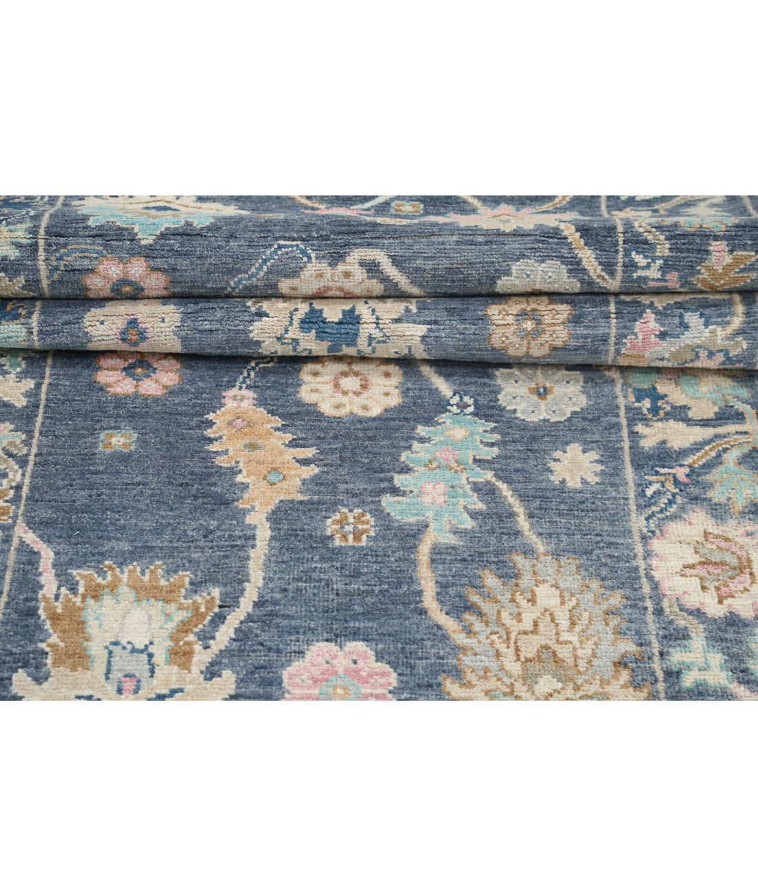 Oushak 3'1'' X 11'9'' Hand-Knotted Wool Rug 3'1'' x 11'9'' (93 X 353) / Grey / Grey