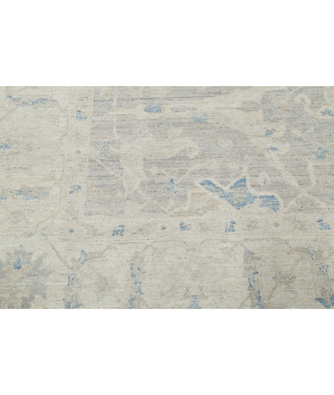 Oushak 8'11'' X 11'6'' Hand-Knotted Wool Rug 8'11'' x 11'6'' (268 X 345) / Grey / Ivory