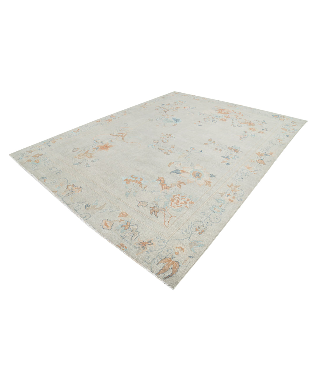 Oushak 9'2'' X 12'0'' Hand-Knotted Wool Rug 9'2'' x 12'0'' (275 X 360) / Grey / Brown