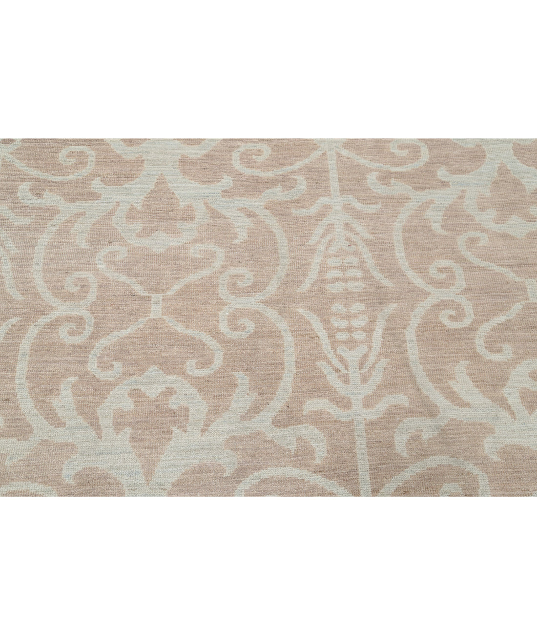 Oushak 8'1'' X 9'9'' Hand-Knotted Wool Rug 8'1'' x 9'9'' (243 X 293) / Taupe / Blue
