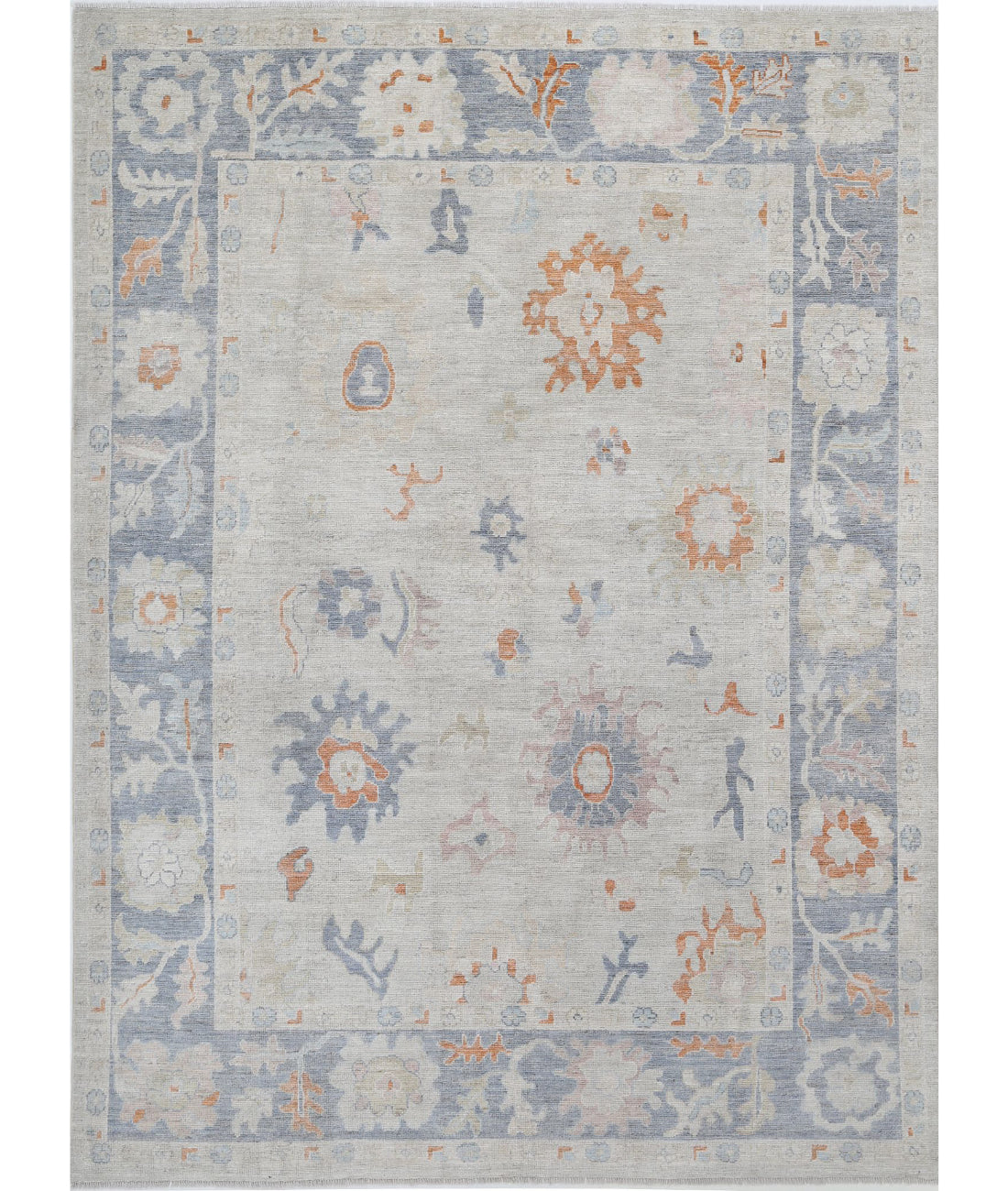Oushak 8'11'' X 12'4'' Hand-Knotted Wool Rug 8'11'' x 12'4'' (268 X 370) / Beige / Grey