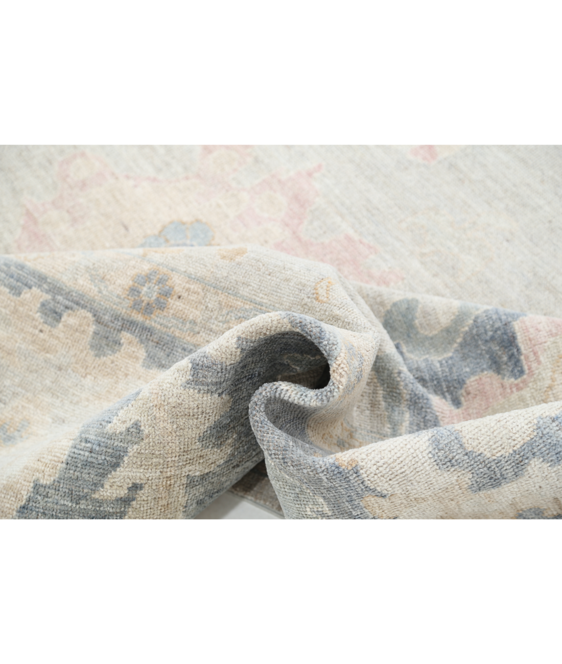 Oushak 10' 0" X 13' 7" Hand-Knotted Wool Rug 10' 0" X 13' 7" (305 X 414) / Silver / Grey