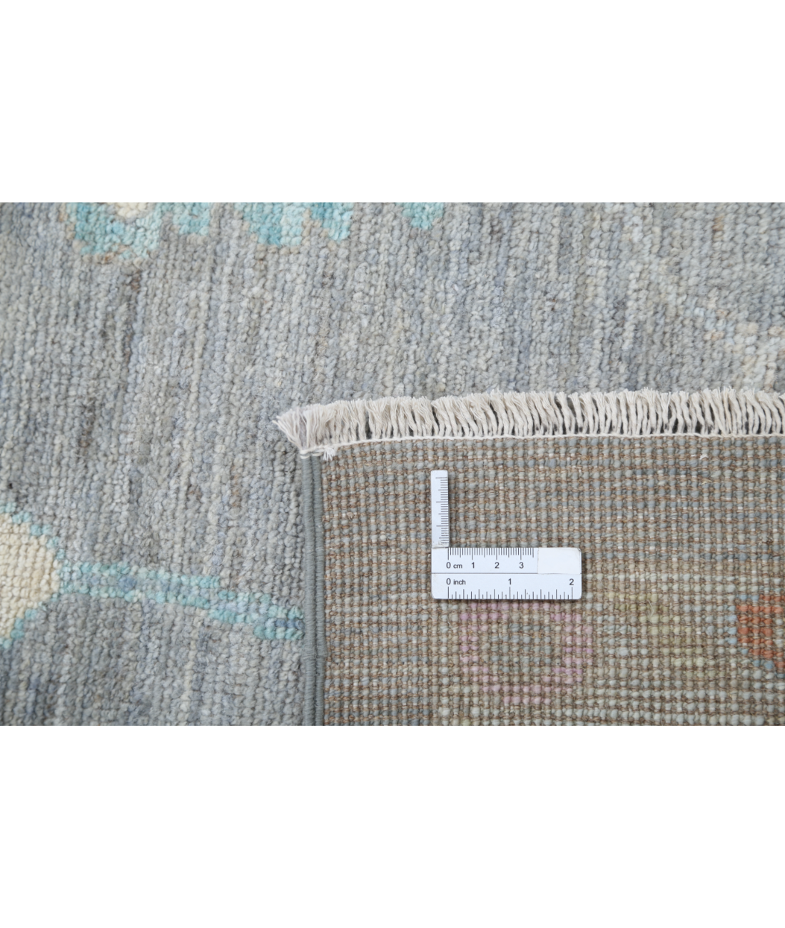 Oushak 9' 1" X 11' 9" Hand-Knotted Wool Rug 9' 1" X 11' 9" (277 X 358) / Grey / Green