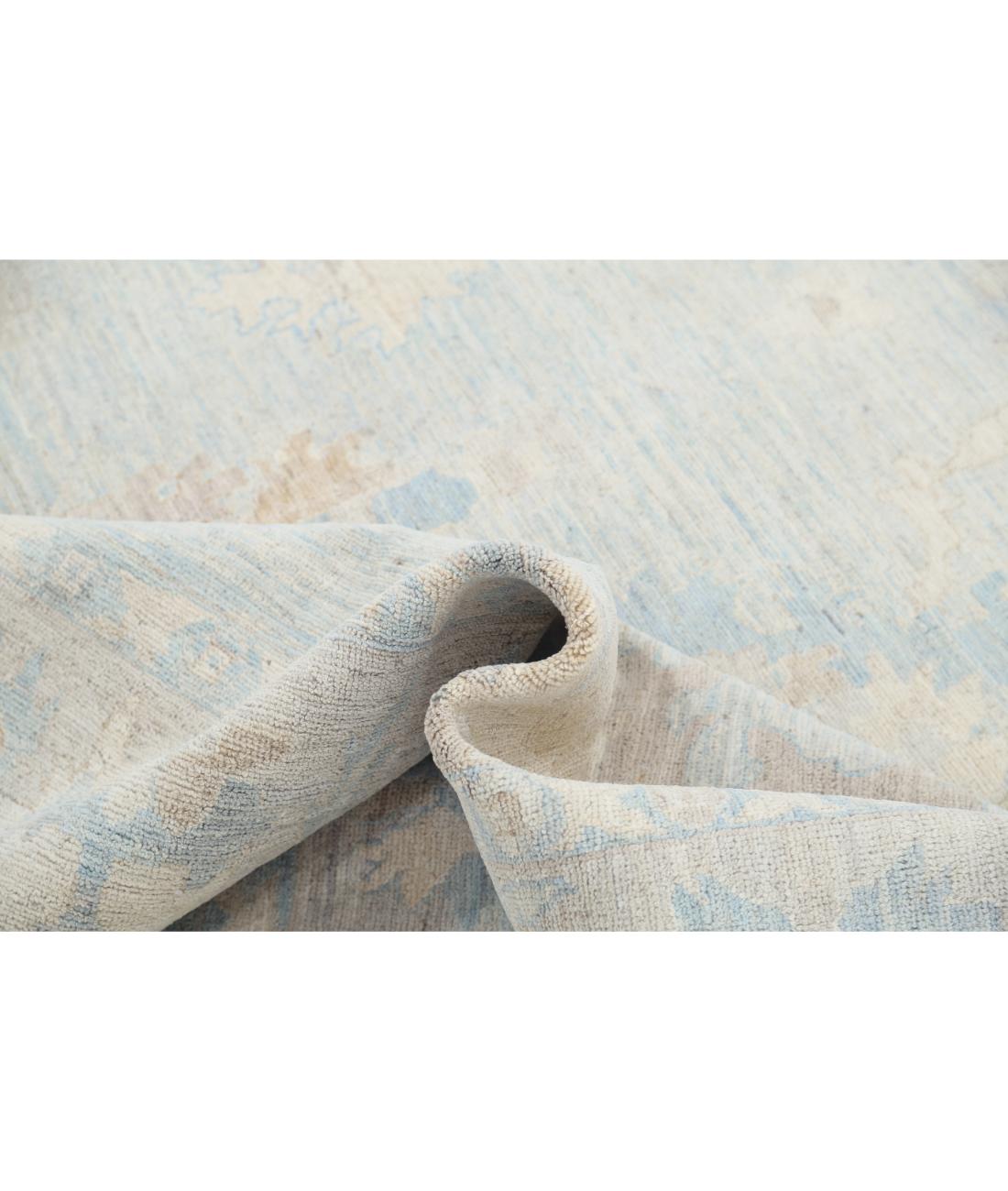 Oushak 9' 0" X 11' 9" Hand-Knotted Wool Rug 9' 0" X 11' 9" (274 X 358) / Silver / Taupe